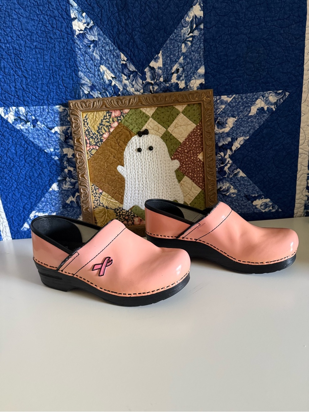 Dansko Pink Women's Clogs with Ribbon Accent